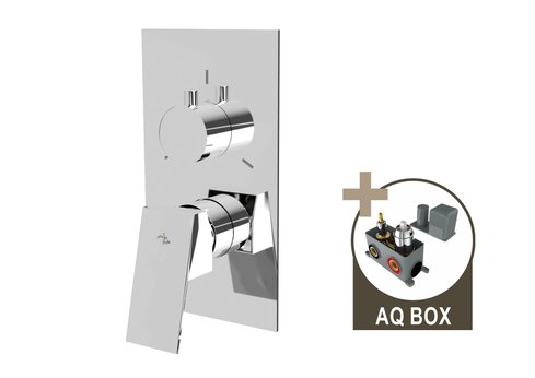 CINQUE, sprchová baterie pod omítku pro 3 odběrná místa, s AQ-boxem a keramickým přepínačem