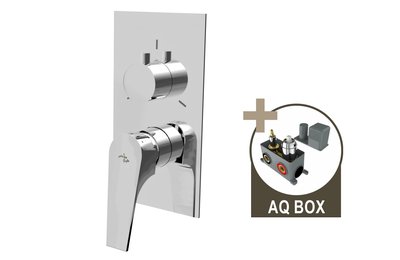 MARINA, sprchová baterie pod omítku pro 3 odběrná místa, s AQ-boxem a keramickým přepínačem