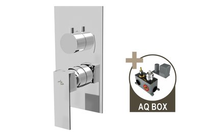 DOCKS, podomítková sprchová baterie pro 2 odběrná místa, s AQ-boxem a keramickým přepínačem