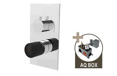 PLATFORM Round, podomítková sprchová baterie pro 2 odběrná místa, s AQ-boxem a keramickým přepínačem
