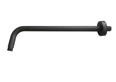 ROUND MATT BLACK, rameno pevné sprchy, délka 400 mm, kovové