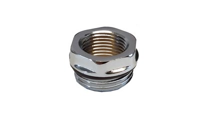 redukce k radiátoru s O-kroužkem 1/2"M x 3/8"F, chrom