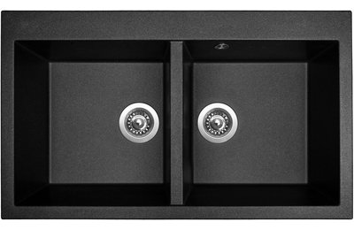 granitový dřez AMANDA 860 DUO - barva METALBLACK