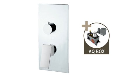 CINQUE, sprchová baterie pod omítku pro 2 odběrná místa, s AQ-boxem a keramickým přepínačem