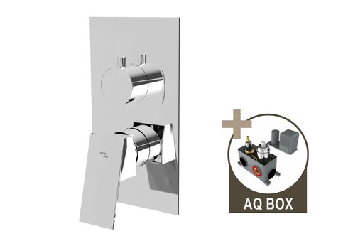 CINQUE, sprchová baterie pod omítku pro 2 odběrná místa, s AQ-boxem a keramickým přepínačem