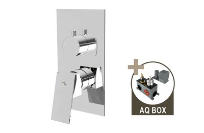 CINQUE, sprchová baterie pod omítku pro 2 odběrná místa, s AQ-boxem a keramickým přepínačem
