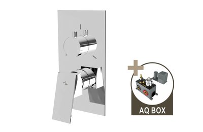 CINQUE, sprchová baterie pod omítku pro 3 odběrná místa, s AQ-boxem a keramickým přepínačem