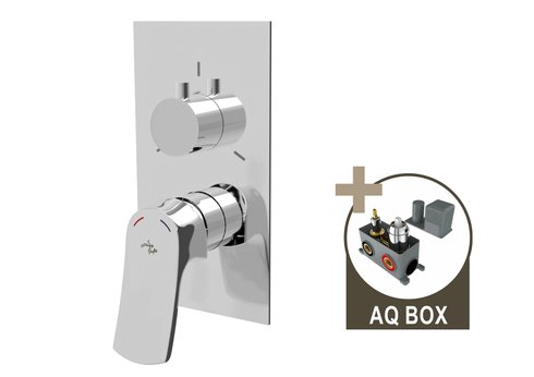 GALLERIA, sprchová baterie pod omítku pro 3 odběrná místa, s AQ-boxem a keramickým přepínačem