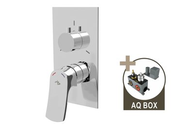 GALLERIA, sprchová baterie pod omítku pro 3 odběrná místa, s AQ-boxem a keramickým přepínačem