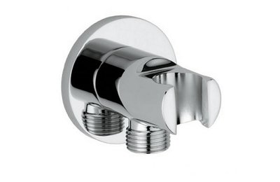 ASSO - stěnová přípojka pro sprchovou hadici a držákem ruční sprchy, kovová