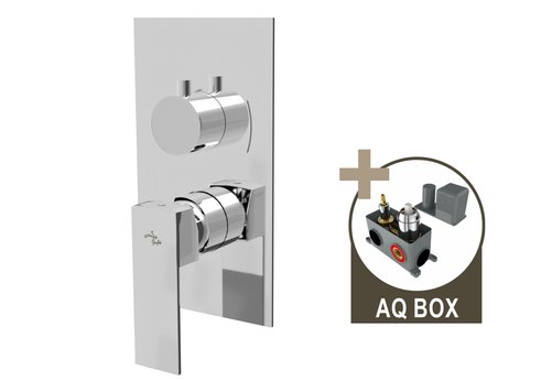 DOCKS, podomítková sprchová baterie pro 2 odběrná místa, s AQ-boxem a keramickým přepínačem
