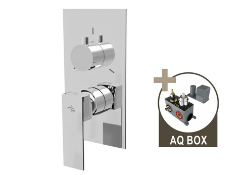 DOCKS, podomítková sprchová baterie pro 3 odběrná místa, s AQ-boxem a keramickým přepínačem