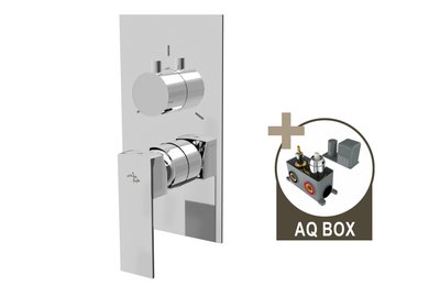 DOCKS, podomítková sprchová baterie pro 3 odběrná místa, s AQ-boxem a keramickým přepínačem