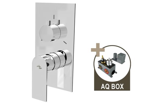 PLATFORM, podomítková sprchová baterie pro 3 odběrná místa, s AQ-boxem a keramickým přepínačem