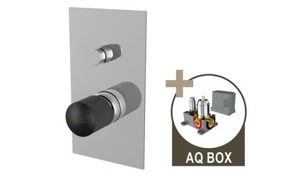 PLATFORM Round, podomítková sprchová baterie pro 2 odběrná místa, s AQ-boxem