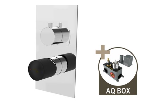 PLATFORM Round, podomítková sprchová baterie pro 2 odběrná místa, s AQ-boxem a keramickým přepínačem