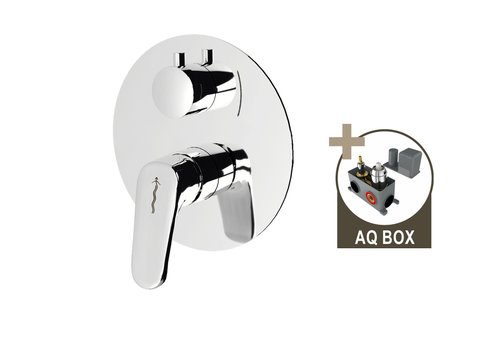 VEN066CDAQ-B, sprchová baterie pod omítku pro 2 odběrná místa, s AQ-boxem a keramickým přepínačem