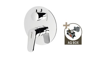 VEN066CDAQ-B, sprchová baterie pod omítku pro 2 odběrná místa, s AQ-boxem a keramickým přepínačem