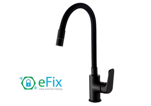 YOUTH BLACK, dřezová stojánková baterie s flexi ramínkem, černá