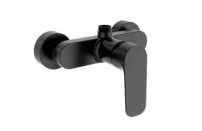 DAKOTA, sprchová stěnová baterie s&nbsp;horním vývodem, bez sprchové sady, rozteč 150 mm, černá