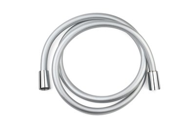 sprchová plastová hadice, délka 200 cm, 2 otočné koncovky, saténová
