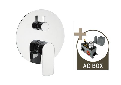 PORTO-sprchová vodovodní páková baterie pod omítku (podomítková) pro 2 odběrná místa s AQ-boxem a keramickým přepínačem PORTO-sprchová vodovodní páková baterie pod omítku (podomítková) pro 2 odběrná místa s AQ-boxem a keramickým přepínačem