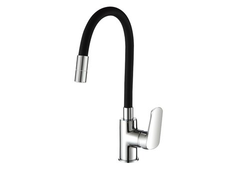 YOUTH, dřezová stojánková baterie s černým flexi ramínkem YOUTH, dřezová stojánková baterie s černým flexi ramínkem