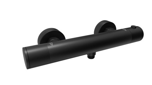 BLAZAR BLACK, sprchová termostatická baterie, dolní vývod, bez sprchové sady, rozteč 150mm