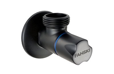 rohový ventil 1/2"x 3/4" BLACK s keram.vrškem, pračkový