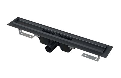 podlahový žlab s okrajem pro perforovaný rošt, ČERNÁ-MAT