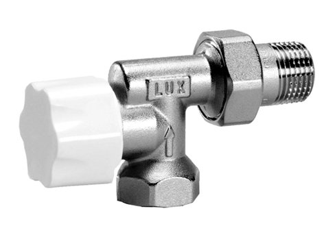 reverzní radiátorový termostatický ventil LUXOR - rohový - 1/2"